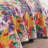 3-Piece Reversible Multicolor Autumn Leaf Watercolor Print Microfiber Bedspread Set,Queen-121840092