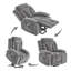 Upholstered Recliner With Cup Holders-906306568
