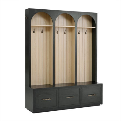 Hall Tree 59'' Wide with Bench and Shoe Storage Drawer