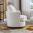 32"W Slipcovered Upholstered Swivel Barrel Chair-1912470073
