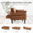 75.6" Convertible Faux Leather Futon Sofa Bed With Adjustable Armrests & Backrest For Living Room, Bedroom-380472840