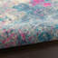 Tapis abstrait rose / bleu / orange / ivoire Abbate