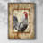 Farm Fresh Rooster Framed Print - Solid Wood-1153447556