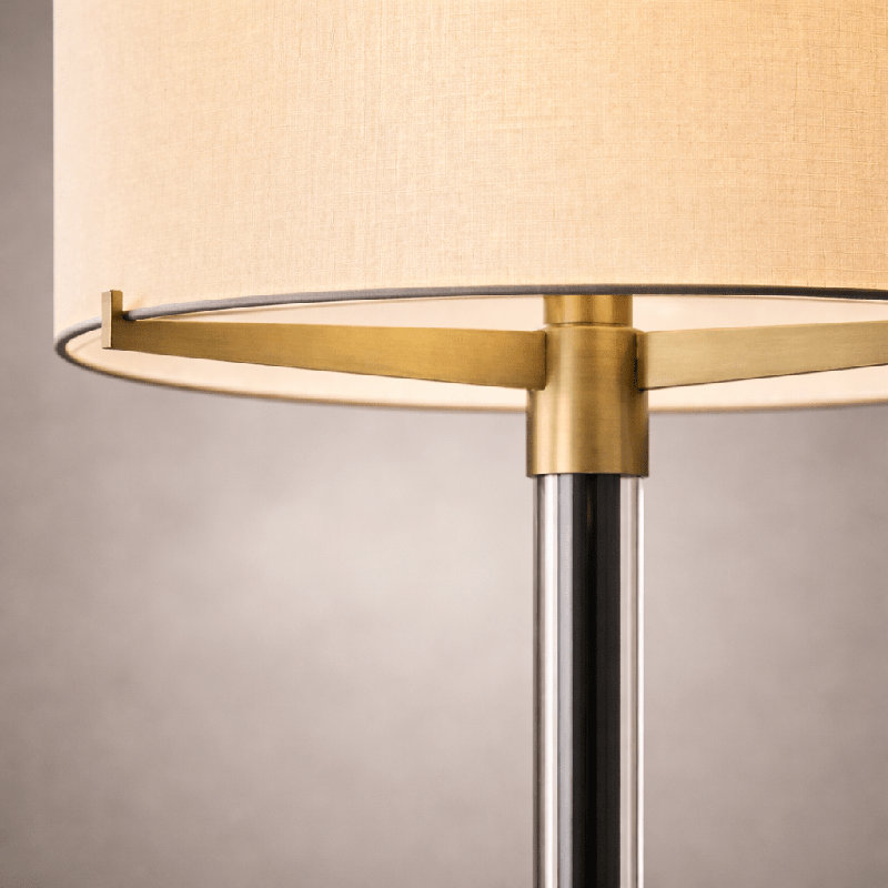 Clario Aged Brass Crystal Floor Lamp