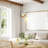 1-Light White Pendant Light Dimmable Track Design with Adjustable Head
