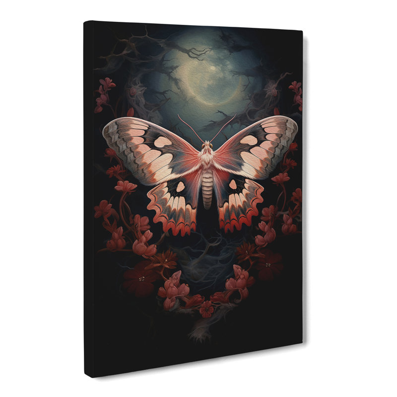 Moth Romanticism - Wrapped Canvas, 76cm H x 50cm W x 3cm D
