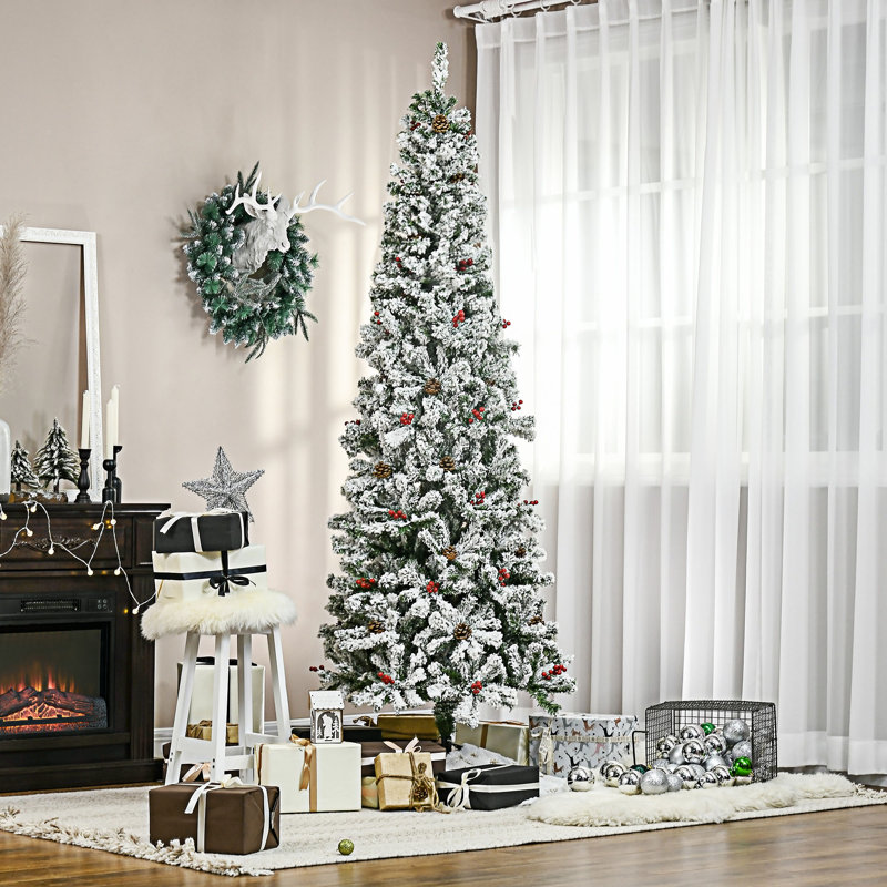 Arbre de Noël artificiel enneigé, 7.4'