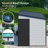 8 Ft. W X 6 Ft. D X 6 Ft. H Resin Lean-To Storage Shed With Floor, Lockable Door, Sloped Roof & 2 Windows (Light Blue/Black)