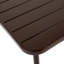 Ensemble de salle à manger 7 pièces pour patio, chaise en plastique et table en acier pour l'extérieur, chaises et table en plastique pour patio, brun-100916838