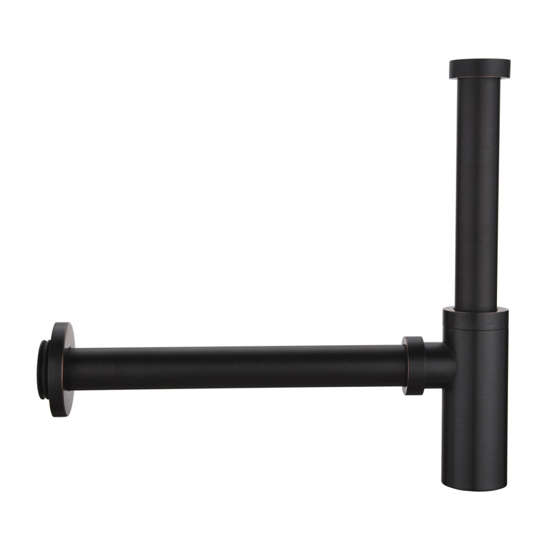 Designer 1-1/4 In. Brass Round Bottle Trap, Oil Rubbed Bronze