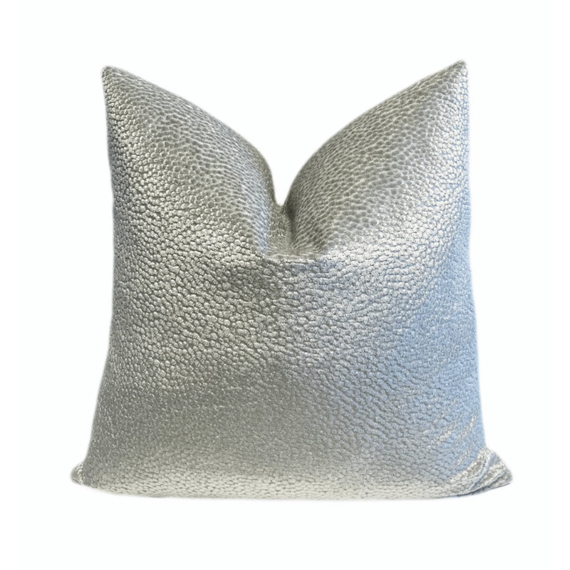 Housse de coussin Velvet Dots, H 22 po x l 22 po, Argent argent