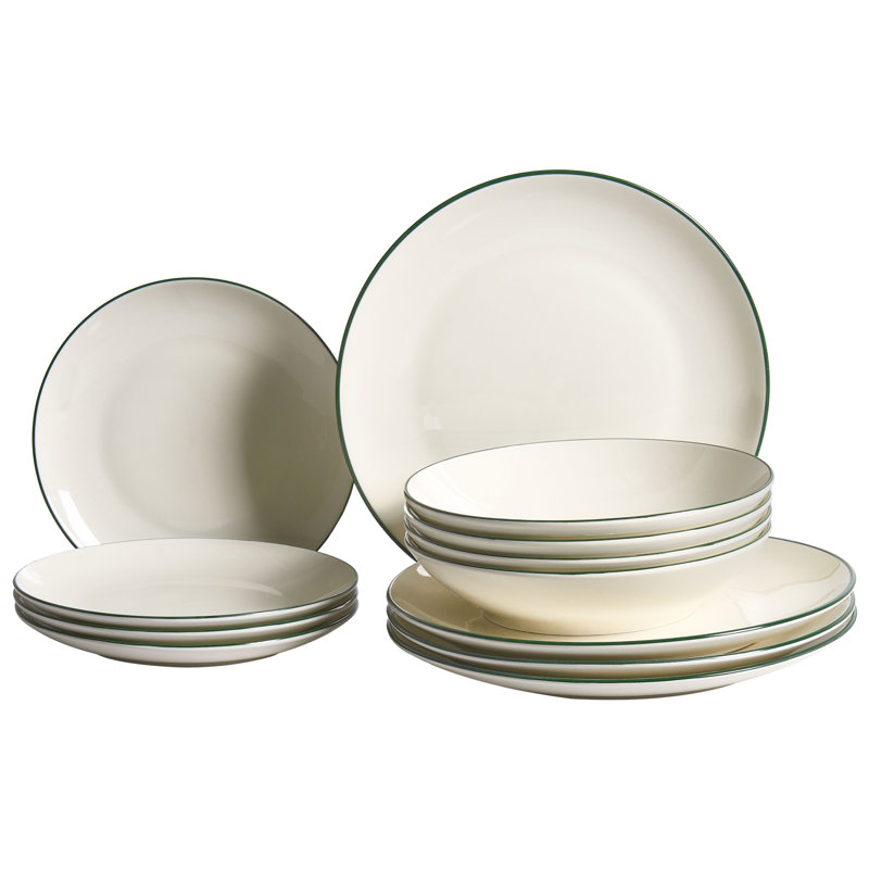 Tashera Porcelain China Dinnerware Set Piece - Service for 4