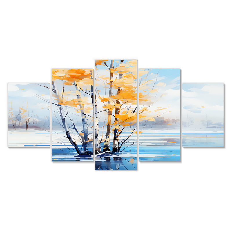 Myrte - Arbre, art mural sur toile, 5 pièces