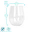 Argon Tableware 600ml Reusable Plastic Stemless Wine Glasses - Set of 6