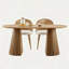 Ensemble 2 pièces de table de salle à manger et chaises de salle à manger en bois massif - Chaises de style ferme-130085777