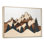 «Brown Black Dancing On The Mountain Horizons», art encadré de montagnes, paysage mural brun