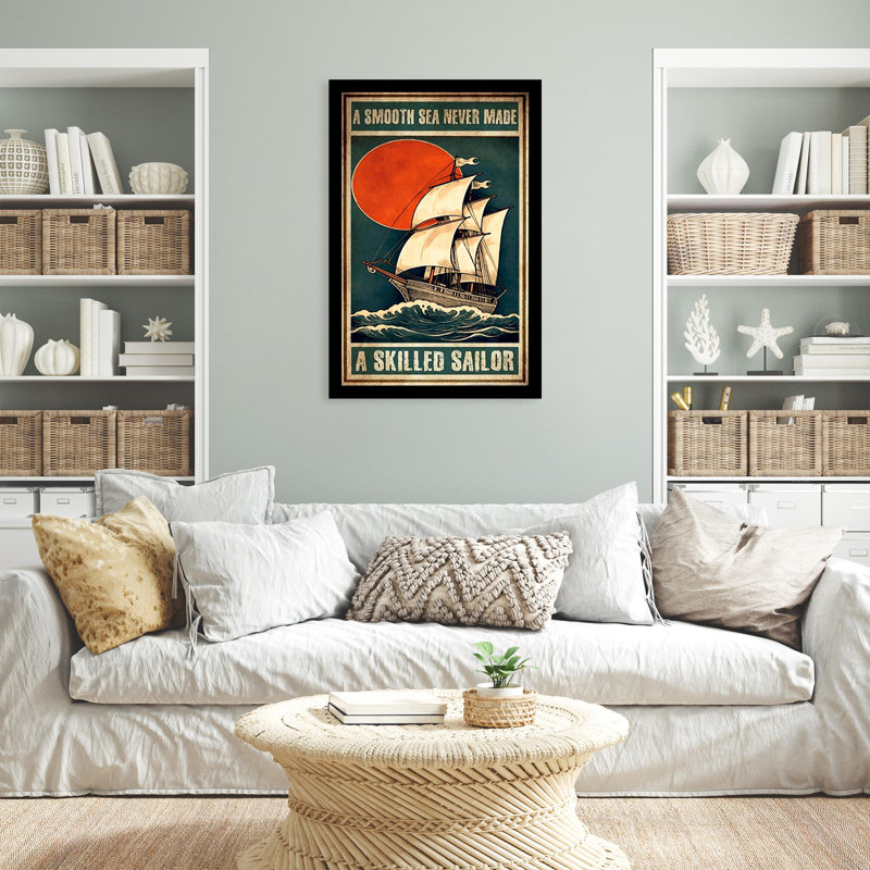 Impression sur toile «A Smooth Sea Never Made A Skill Sailor», H 36 po x l 24 po x P 1,25 po