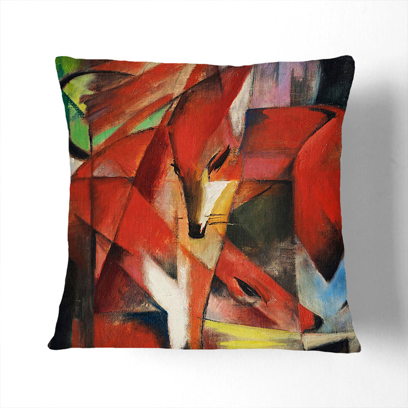 The Foxes Vol.1 Square Throw Cushion, 55cm H x 55cm W x 20cm D