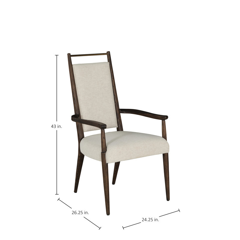 Highland Oak High Back Dining Arm Chair, Dusk