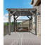 Pergola en bois de cèdre 10 pi x 10 pi avec auvent rétractable, structure solide pour cour et terrasse