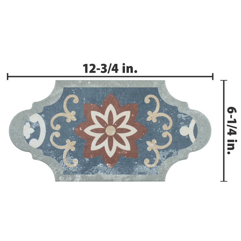 Corinto 6" x 13" Porcelain Patterned Wall & Floor Tile
