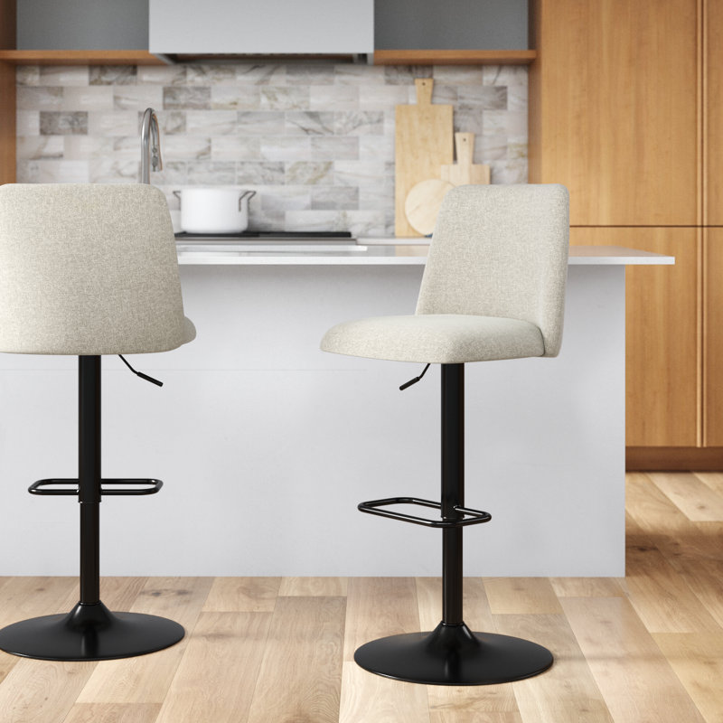 Tabouret de comptoir Adiza, Beige