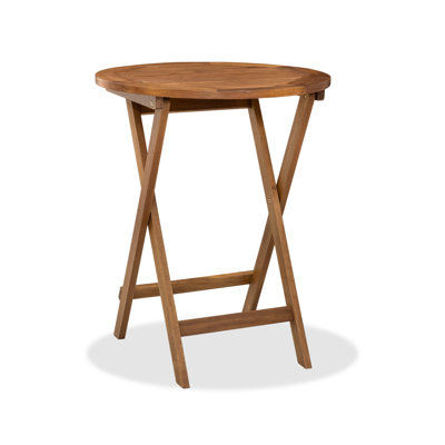 Table de patio pliante en bois massif 