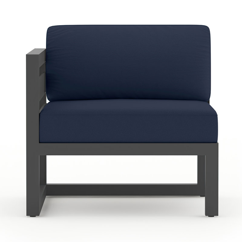 Avion Patio Chair with Sunbrella Cushions, Spectrum Indigo Sunbrella®, Slate