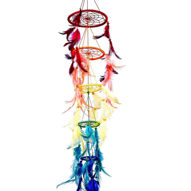 Capteur de rêves arc-en-ciel Chakra, style 3D