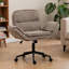 Fauteuil pivotant rembourré en molleton Rich Brown