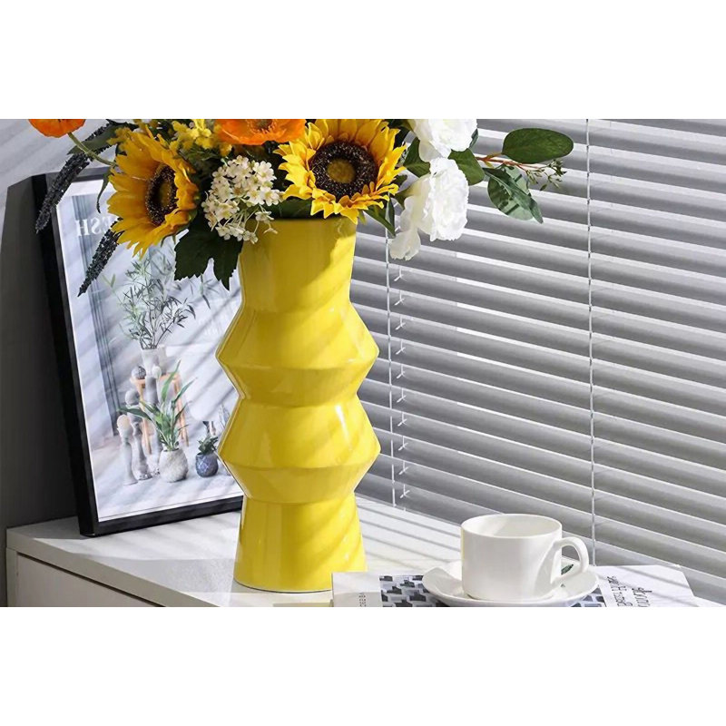 Cookinson Ceramic Table Vase, Yellow