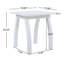 Table de bout rectangulaire en bois d'acacia SELMA en polyuréthane blanc