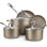 Cooks Standard Classic Nonstick Hard Anodized Cookware Set, Pots and Pans Kitchen Set Includes Saucepans, Stockpot, Frying Pans, Lids, Induction Compatible, 8-Piece, Bronze