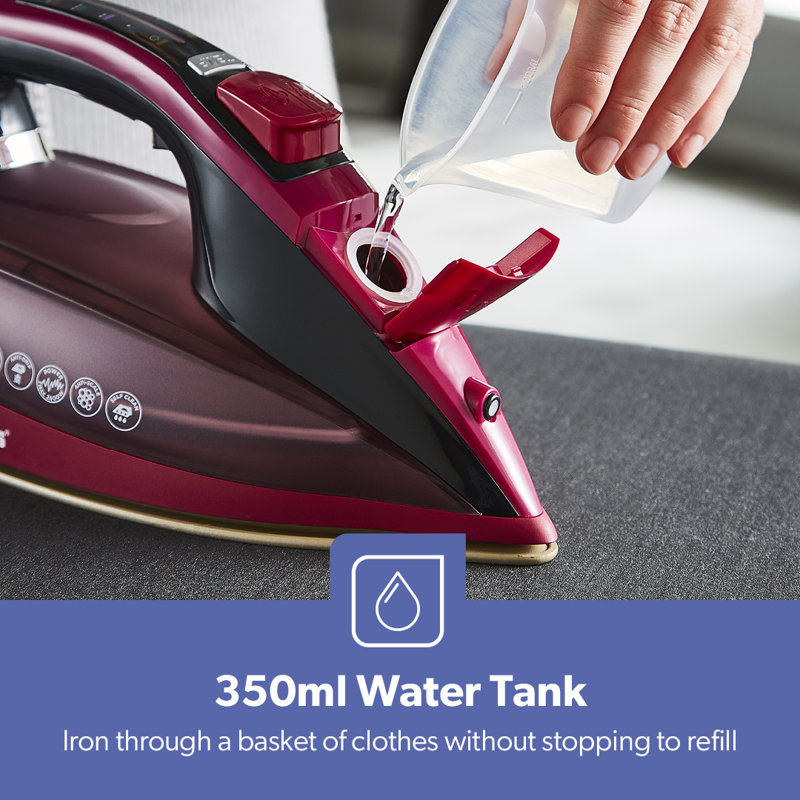 GEEPAS Steam Iron with LED Display Dry & Steam Press, 2400W