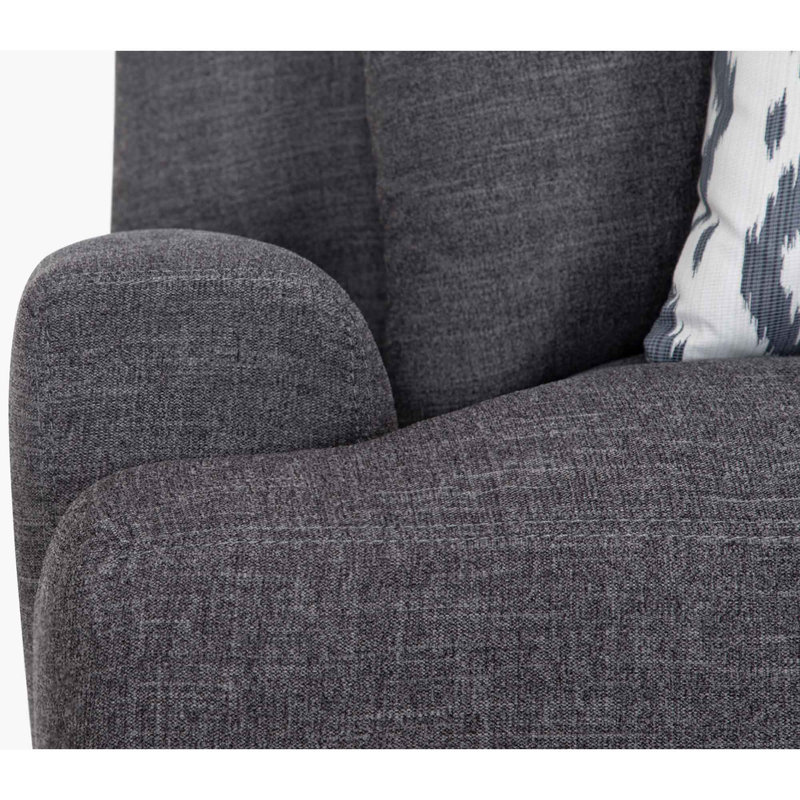 Fauteuil en polyester l 49 po Avianne, Gris graphite 100 % polyester