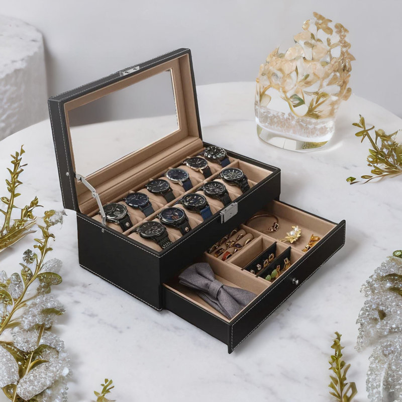 Double Layer 12 Slot Watch Box