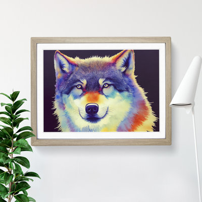 XH1022-10279X Wolf Watercolour Vol.1 1 Piece Single Picture Frame Painting