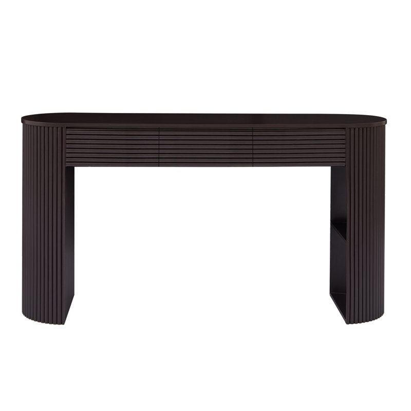 Console moderne à 3 tiroirs Nara, Espresso
