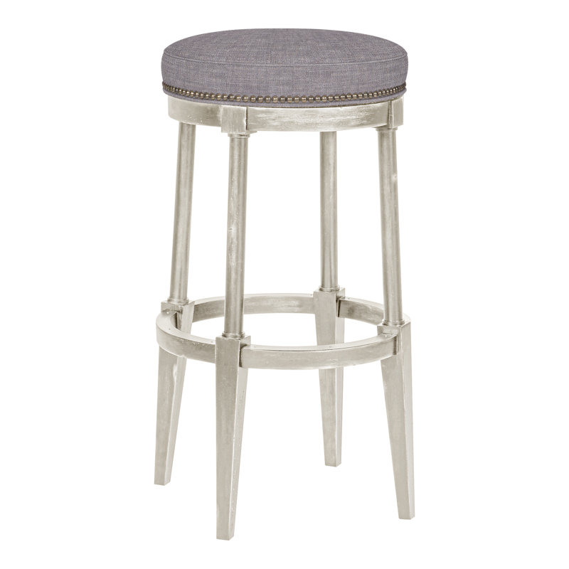 Tabouret de bar 31 po Compendium Lydia, Oui, Chenille nomade ardoise Crypton®, Wrenn