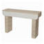 Console beige moderne avec tiroirs cannelés - Table d'entrée 47,2 po pour le couloir, le salon et la salle à manger