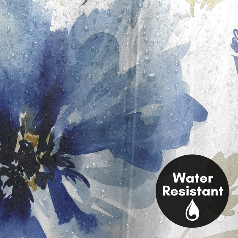 Shower Curtain Finesse by PI Creative Art, Indigo