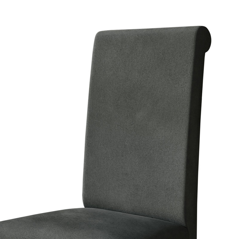Chaise de salle à manger en bois avec table L 59 po Colwell, 7 pièces : table, 6 chaises, Gris clair