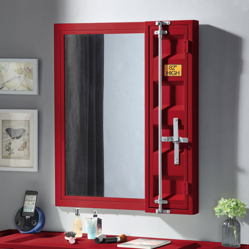 Miroir de salle de bain Cargo, Rouge