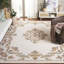 Tapis vert / ivoire en laine / coton touffeté à la main Stemple-1516779011