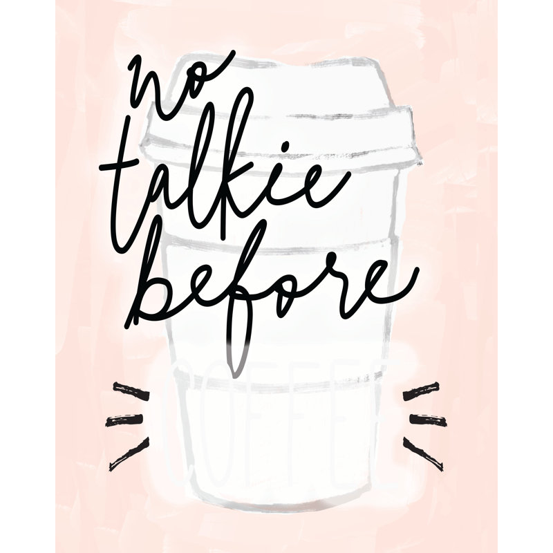 Notalkie Befocoffee - Painting Print, 46cm H x 30cm W, Black Floater Framed