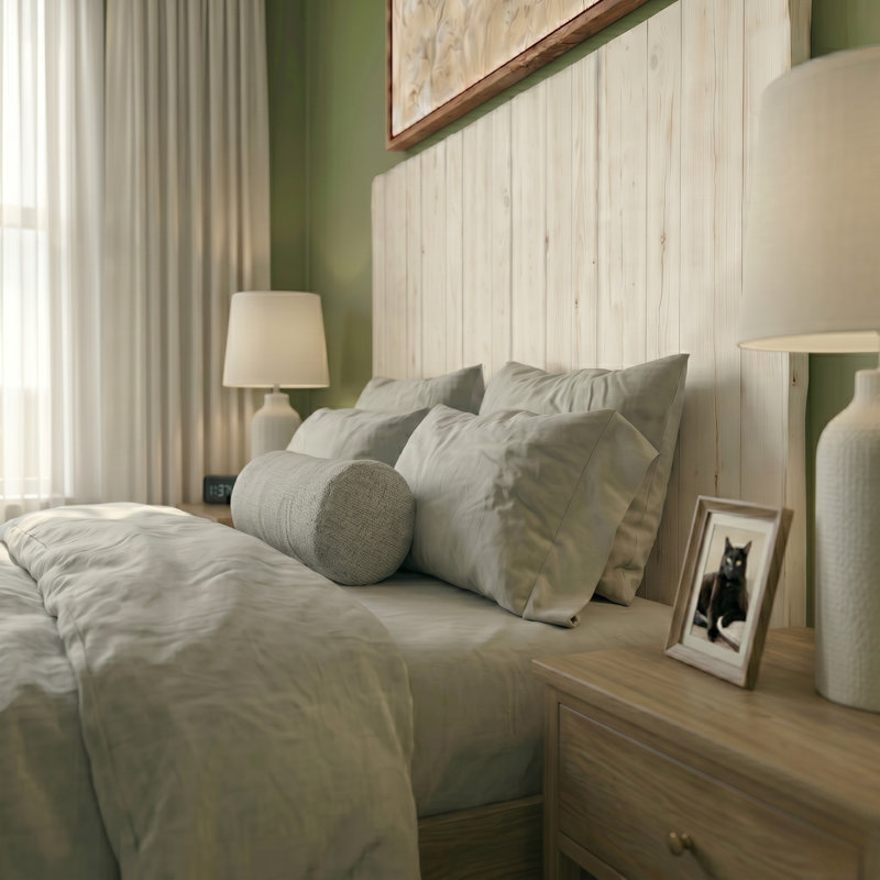 Davel Solid Wood Headboard, Twin, Whitewash