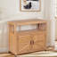 Buffet d'extérieur et d'intérieur avec rangement spacieux, lambris pour un style sophistiqué, bois de sapin massif, console de 18,03 po de large, espace de rangement naturel, sapin naturel,