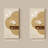 Beige + Brown Rectangle Sandstone Wall art-118372148