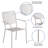 Oia Indoor-Outdoor Steel Patio Arm Chair with Square Back-20394775