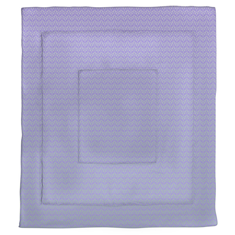 Édredon simple réversible Art déco Katelyn Elizabeth, Édredon très grand, Mauve / Vert